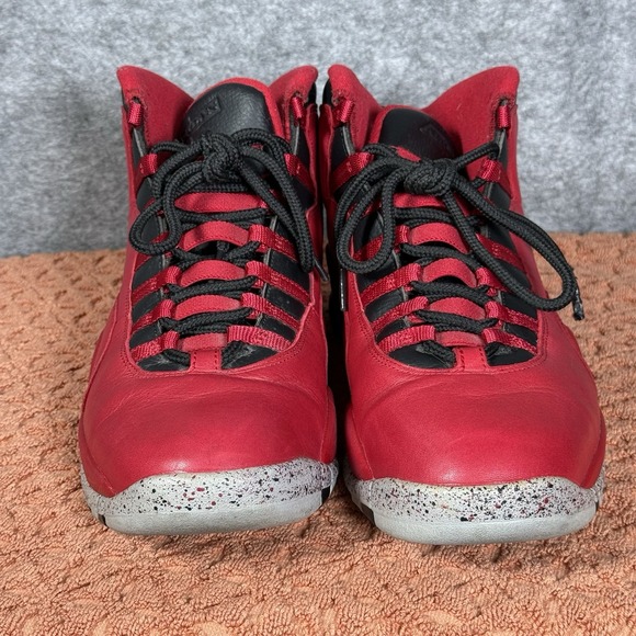 Nike Jordan Other - Nike Jordan 10 Retro Bulls Over Broadway Mens 10 Red Black Leather